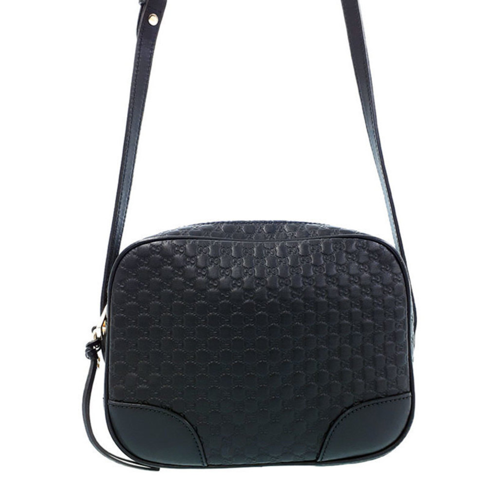 Gucci Micro Guccisima Shoulder Bag Black